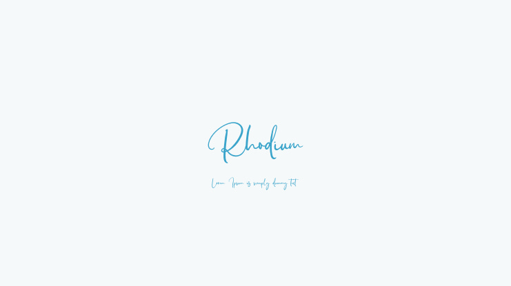 Rhodium Font