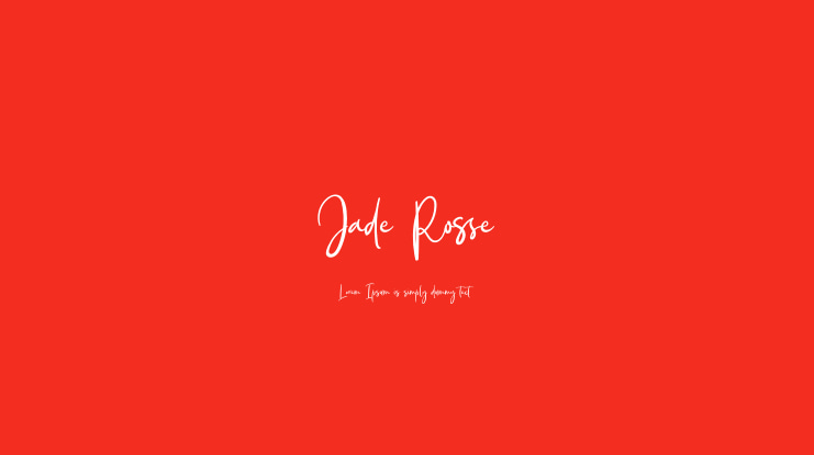 Jade Rosse Font