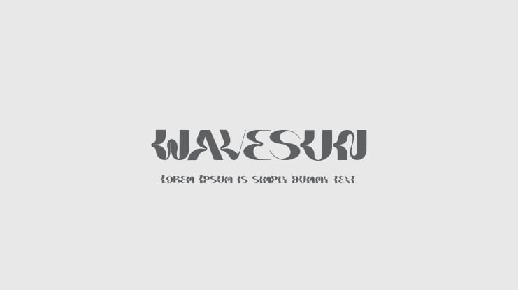 WAVESUN Font
