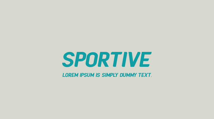 SPORTIVE Font