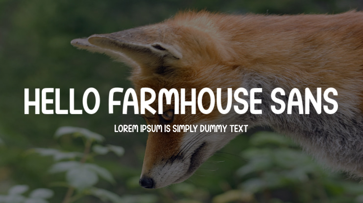 Hello Farmhouse Sans Font Family