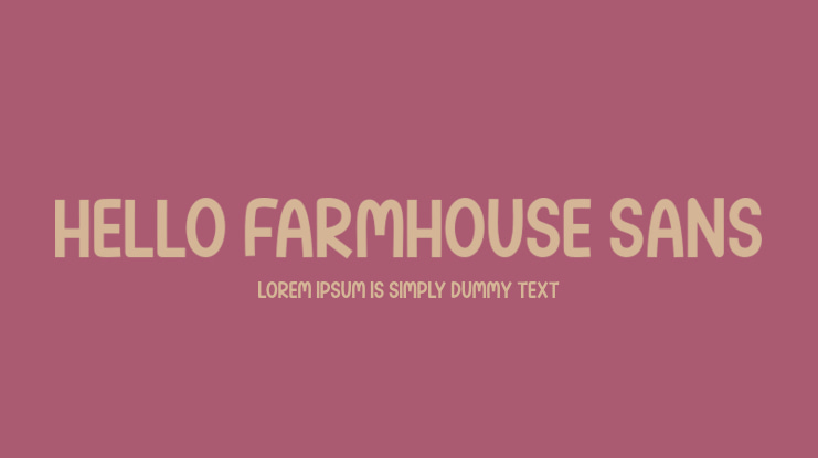 Hello Farmhouse Sans Font Family