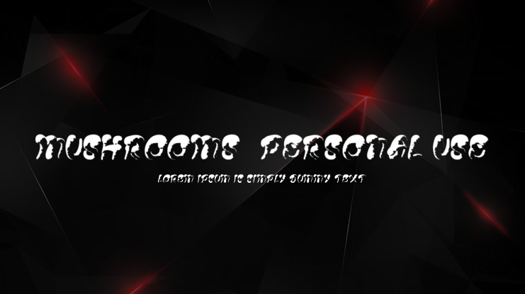MUSHROOMS  PERSONAL USE Font