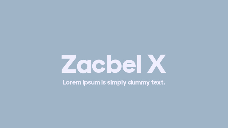 Zacbel X Font Family