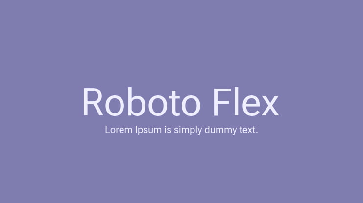 Roboto Flex Font Family
