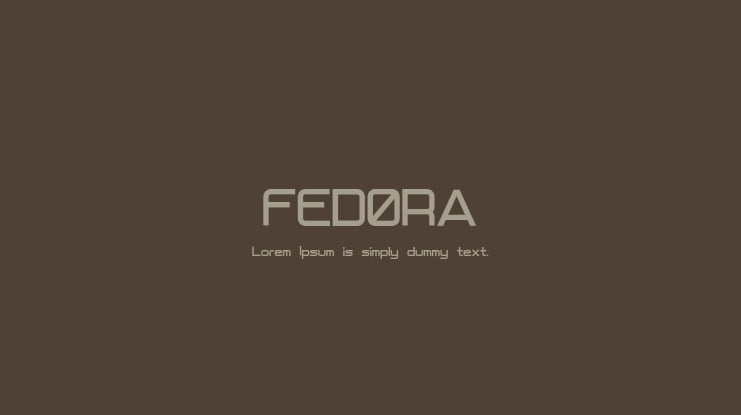 FEDORA Font