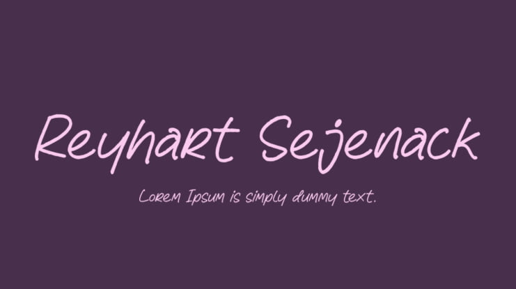 Reyhart Sejenack Font