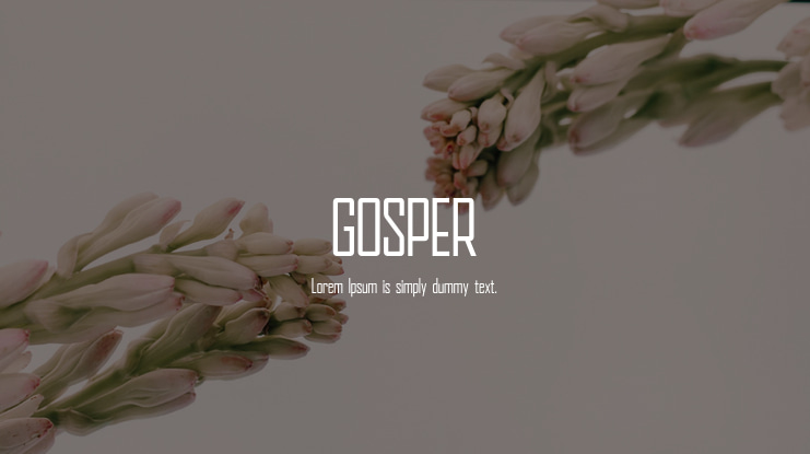 GOSPER Font
