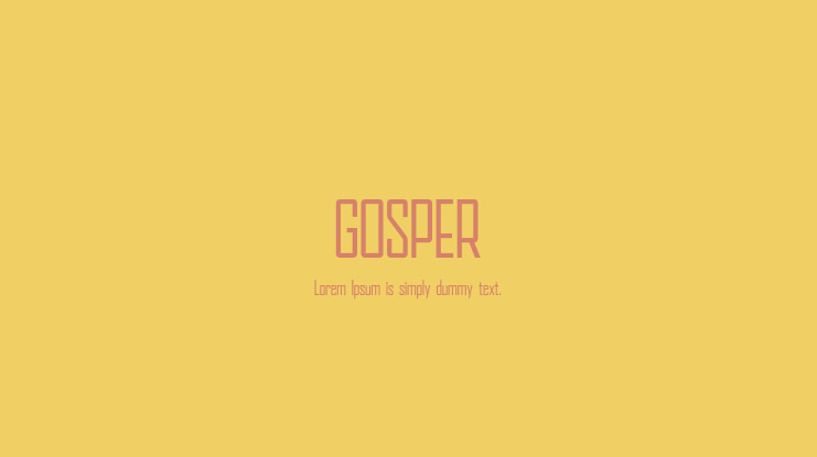 GOSPER Font