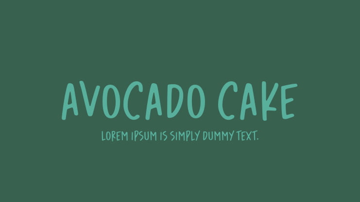 Avocado Cake Font