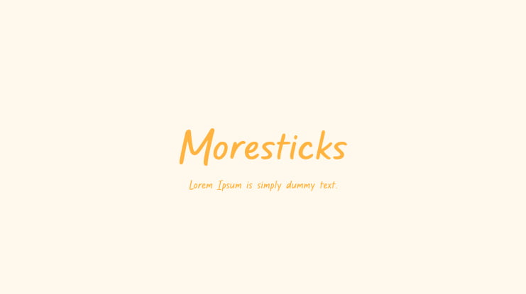 Moresticks Font
