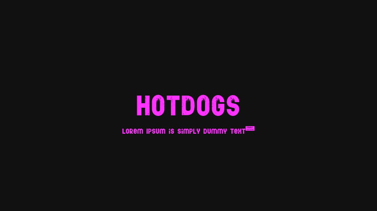 hotdogs Font