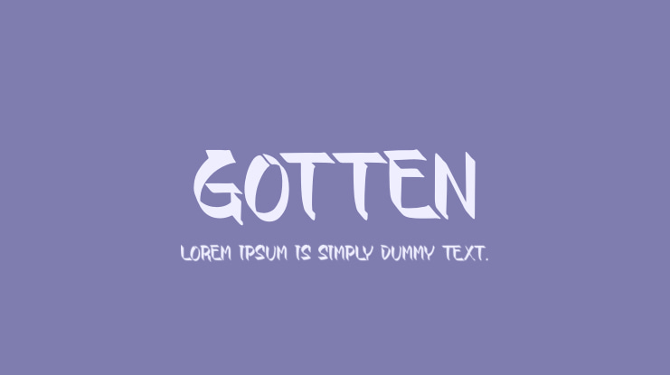 GOTTEN Font