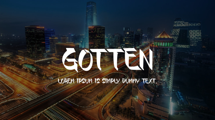 GOTTEN Font