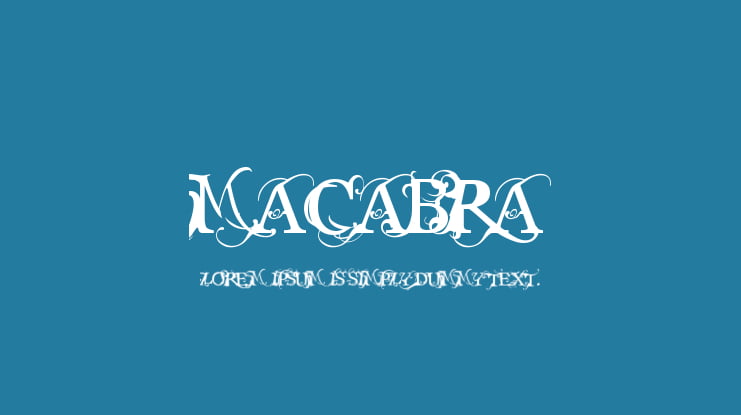 Macabra Font