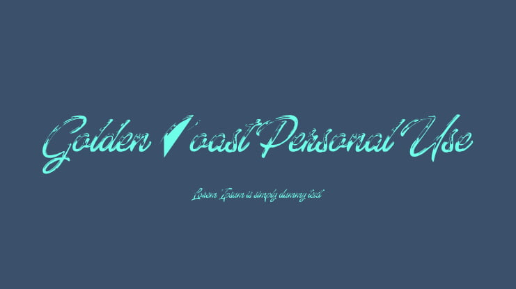 Golden Coast Personal Use Font
