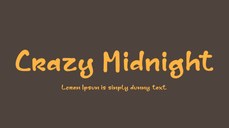 Crazy Midnight Font