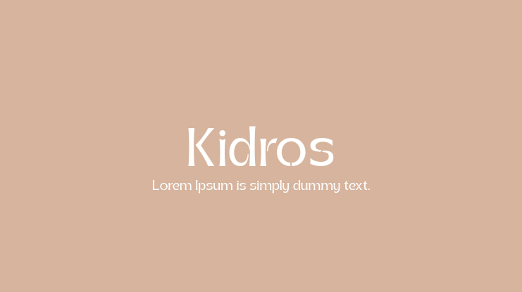 Kidros Font