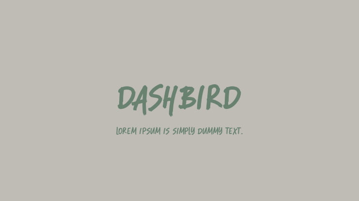 DASHBIRD Font