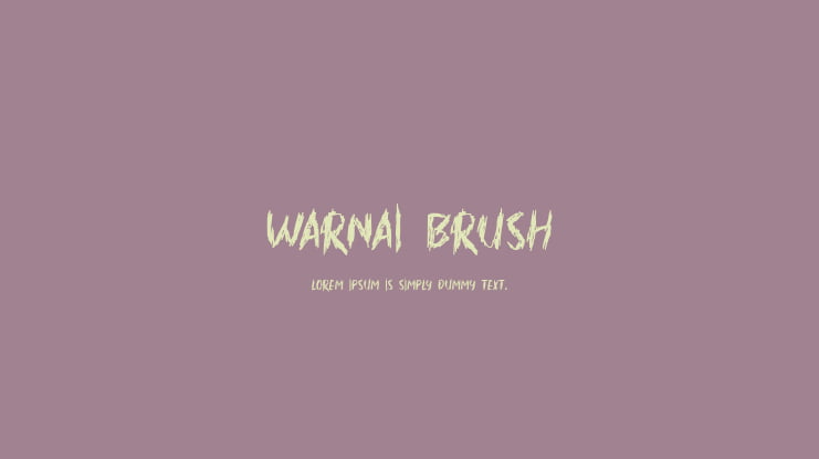 WARNAI BRUSH Font Family
