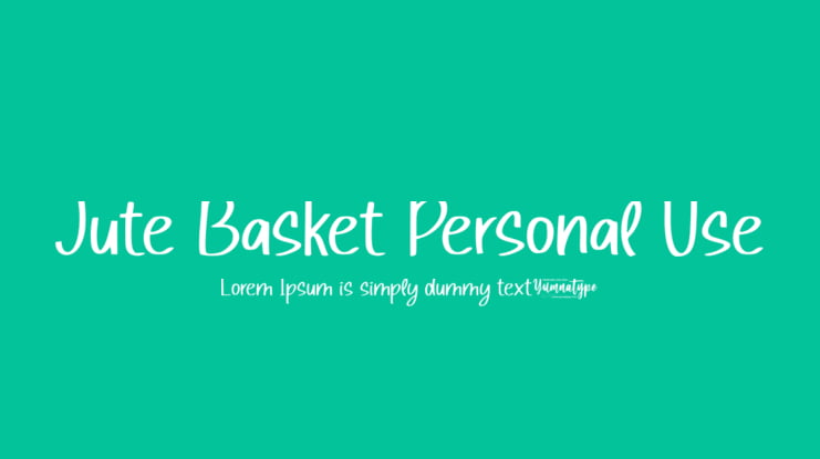 Jute Basket Personal Use Font