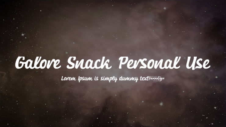 Galore Snack Personal Use Font