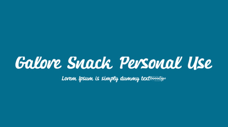 Galore Snack Personal Use Font