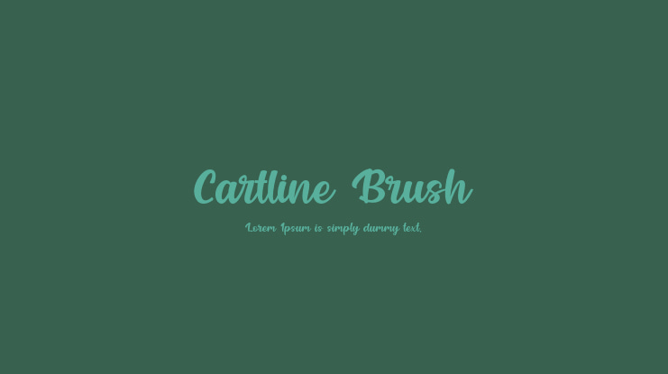 Cartline Brush Font