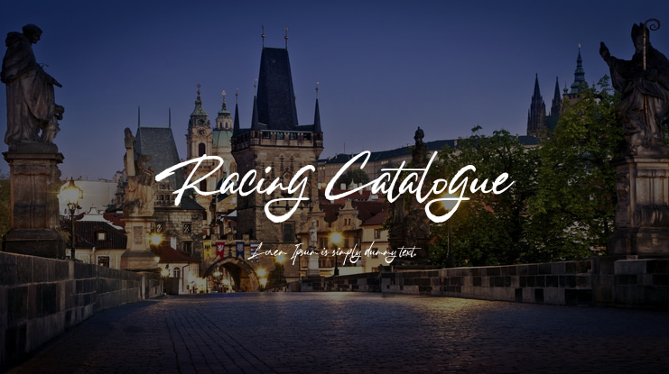 Racing Catalogue Font