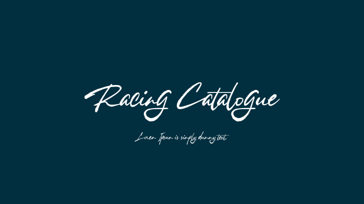 Racing Catalogue Font