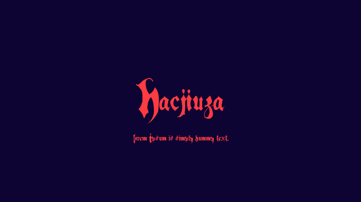 Hacjiuza Font Family