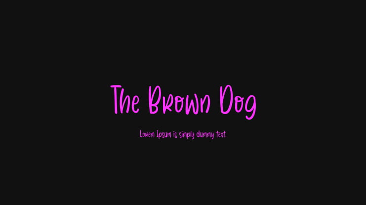 The Brown Dog Font
