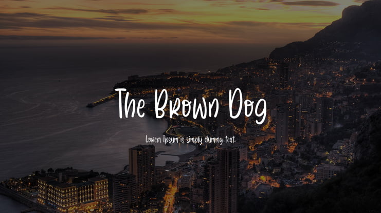 The Brown Dog Font