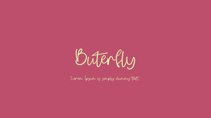 Buterfly Font