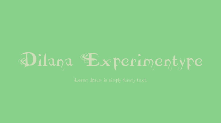 Dilana Experimentype Font
