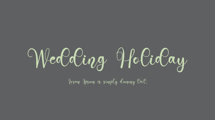 Wedding Holiday Font