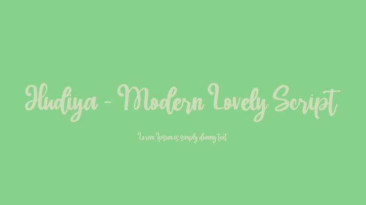 Hudiya - Modern Lovely Script Font Family