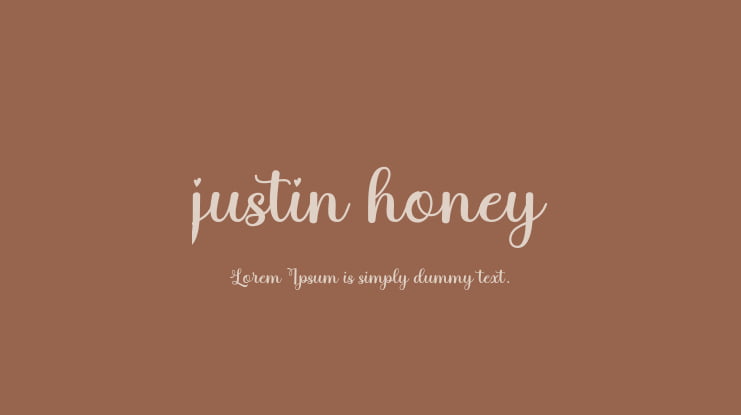 justin honey Font