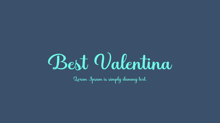 Best Valentina Font