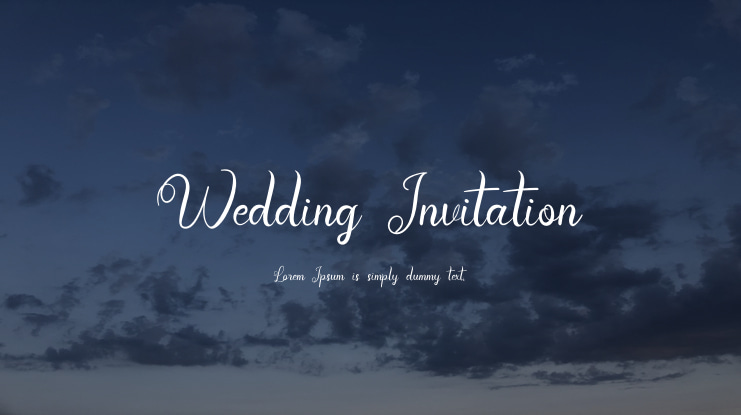 Wedding Invitation Font