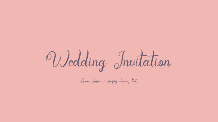 Wedding Invitation Font