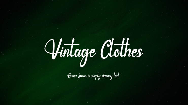 Vintage Clothes Font