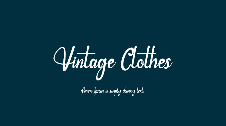Vintage Clothes Font