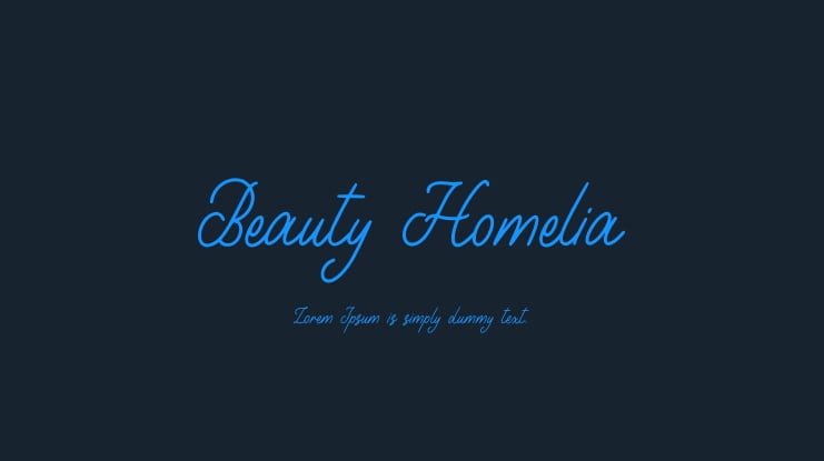Beauty Homelia Font