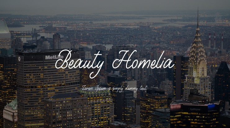 Beauty Homelia Font