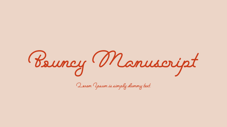 Bouncy Manuscript Font
