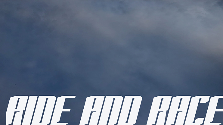 RIDE AND RACE Font