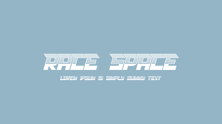RACE SPACE Font Family