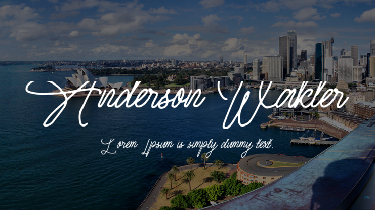 Anderson Wakler Font Family