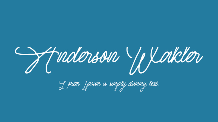 Anderson Wakler Font Family